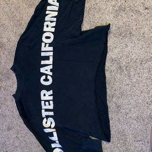 Black Hollister Cropped Sweatshirt